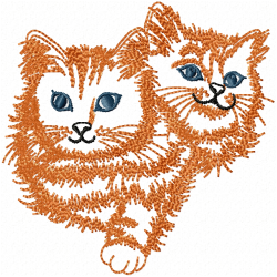 Cats Embroidery Design 9